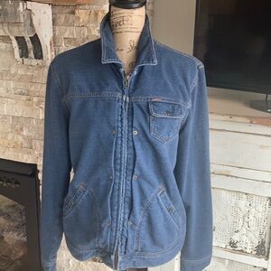 Lauren Dry Goods Supply Co zip close jean jacket
